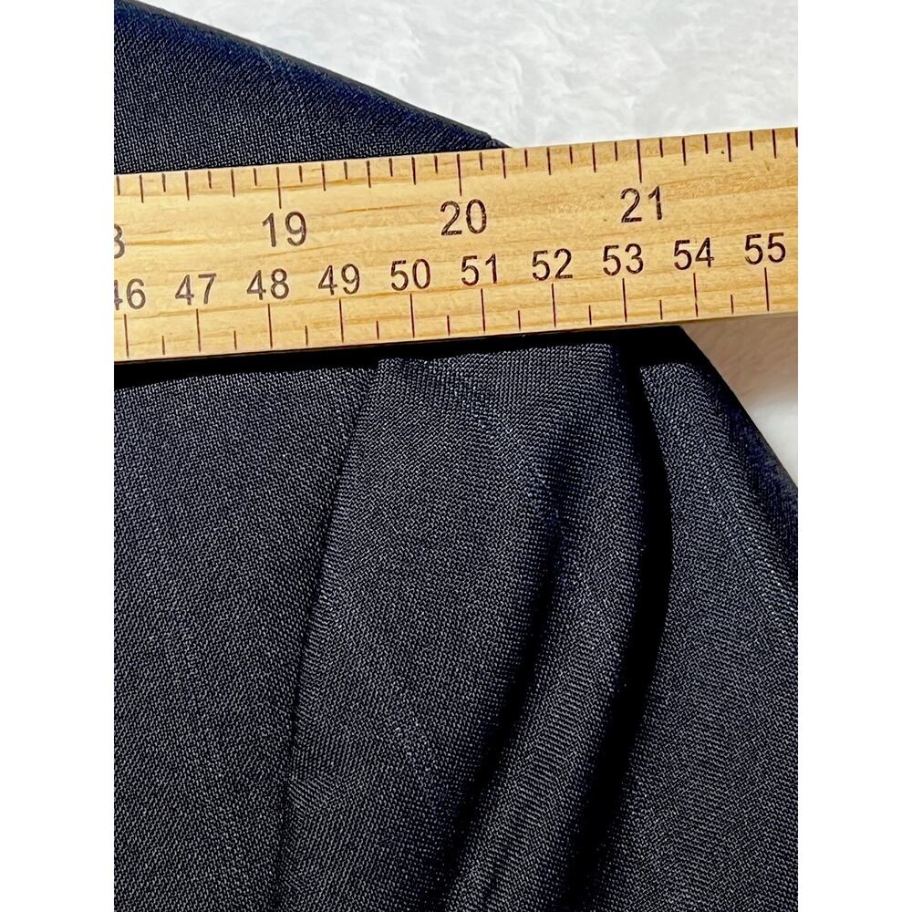 Vintage Austin Reed Suit 44L 38x29.5 Navy Blue Royal Banker's Stripe Virgin Wool - Picture 8 of 16